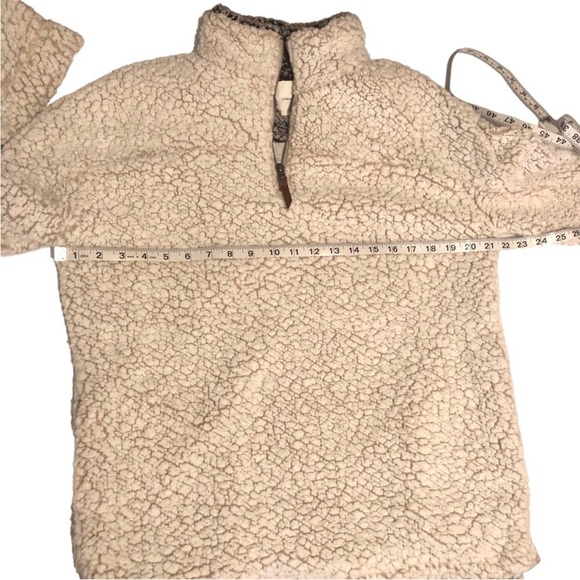 Thread & Supply 1/4 Zip Sherpa Wubby Teddy  Pullover Women’s Size Large - Picture 10 of 12